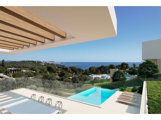 Schitterende Villa Van Modern Ontwerp Met Panoramisch Uitzicht Op Zee