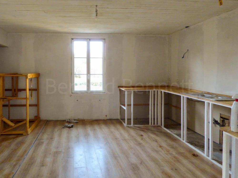 Detached stone house with outbuildings + large garden