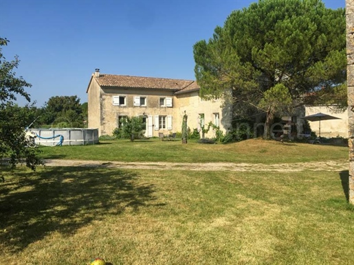 Detached stone house with large gite + gardens