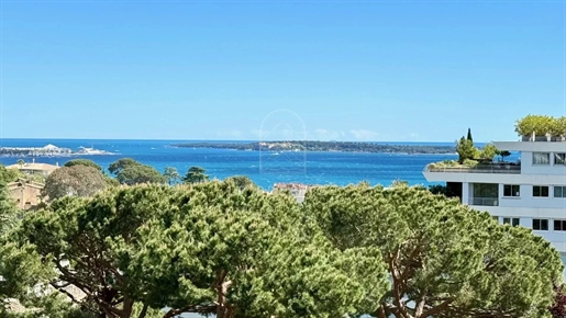 Cannes Croix des Gardes - 2 pokoje odnowione - taras - widok na morze
