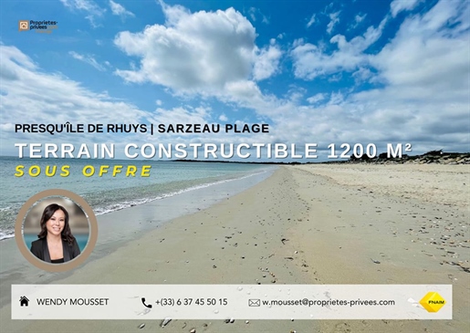 Grand terrain constructible Sarzeau Plage 1200 m2