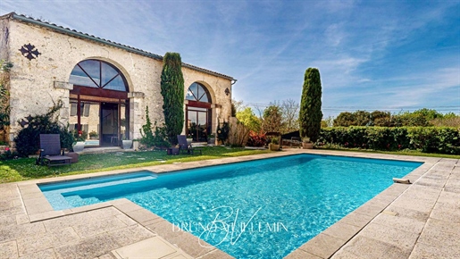 Charming Residence And Its Former 19Th Century Barn With Swimming Pool et Garage