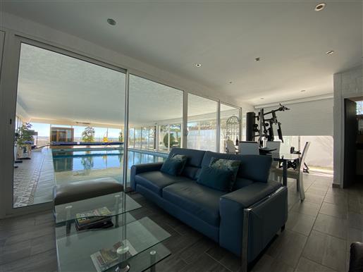 Superb contemporary villa with indoor pool and sea view !