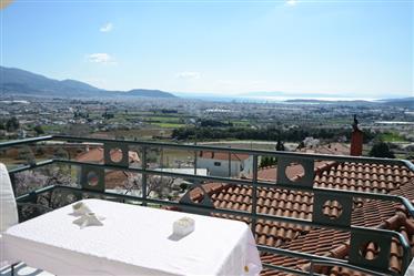 Maisonette 211 sqm with panoramic view in Melissatika Volos