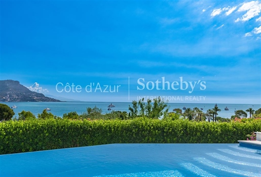 For sale in St Jean Cap Ferrat, a stunning contemporary-style house with sea view.