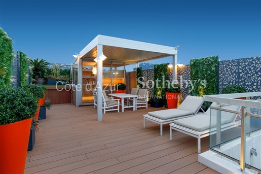 Penthouse en duplex à Cannes - Vue mer - Terrasse tropézienne -