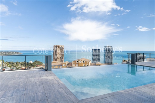 2-Bedroomed penthouse in Beausoleil offering panoramic views over Monaco and the sea