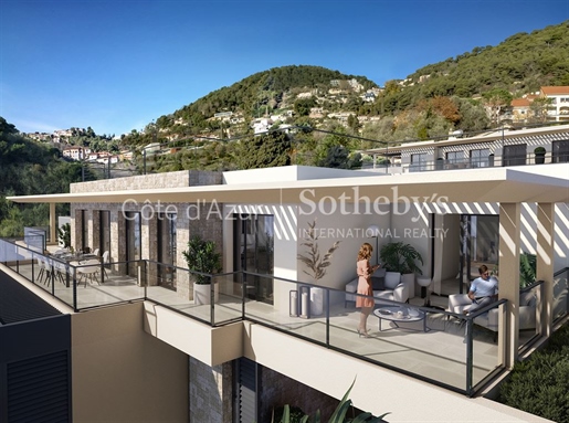 2-Beds apartment with breathtaking views of the sea and the perched village of Eze