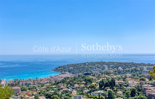 Luxurious property located in the heights of Roquebrune Cap Martin, with breathtaking views of the
