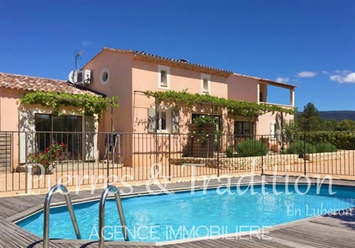 Luberon, Saint saturnin Les Apt, large recent house with 6 bedrooms, garden and swimming pool...