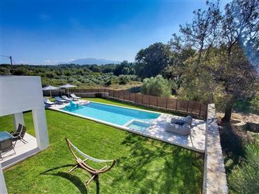 Modern 3-bedroom villa with a new pool & White Mountains view in Litsarda