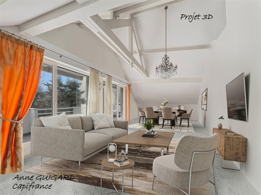 Dpt Haute Savoie (74), zu verkaufen Annecy Goldenes Dreieck, Dachgeschoss, 5-Zimmer-Wohnung von 146