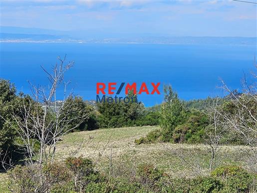 Terrain avec vue panoramique sur le golfe de Toroneos à Hanioti, Chalcidique !