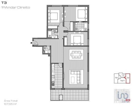 Apartamento T3 em Porto de 150,00 m²