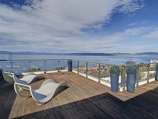 Evian les bains - T4 in penthouse - Panoramisch uitzicht op het meer - grote terrassen