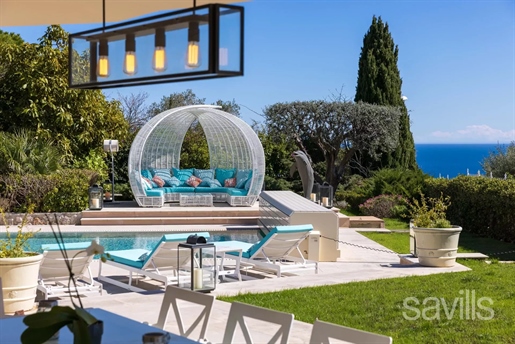 Modern villa with pool and sea views