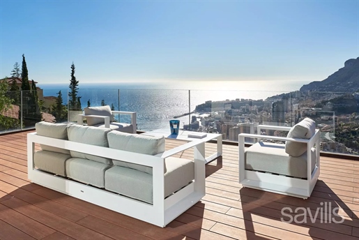 Villa mit Panoramablick auf das Meer und Monaco