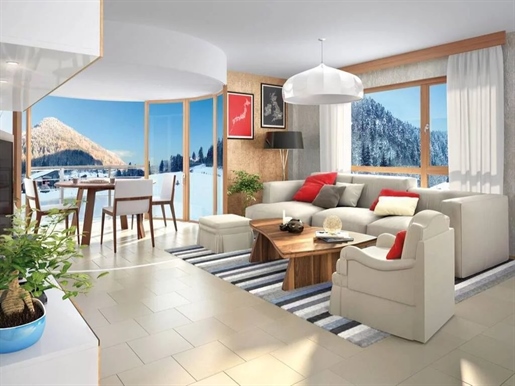 T2 apartment of 43.70 m² with 2 parking spaces in the basement and ski locker (2/3 pairs). Other ap