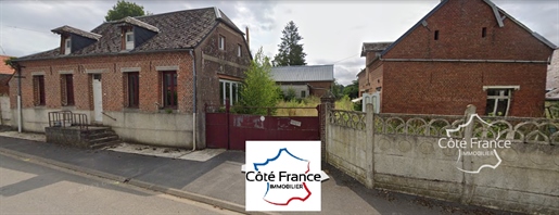 Aisne Kleines Bauernhaus zum Restaurieren in ruhigem Dorf