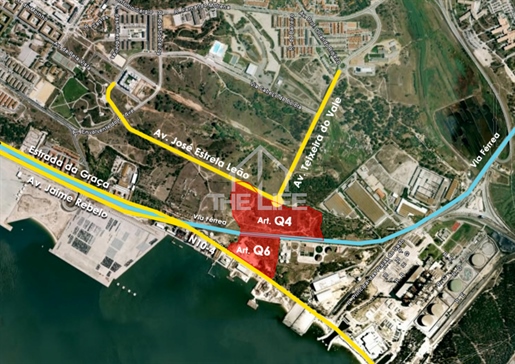Terrain de 128 986 m2 au bord de la rivière à Setúbal, Portugal pour la construction d’infrastructu