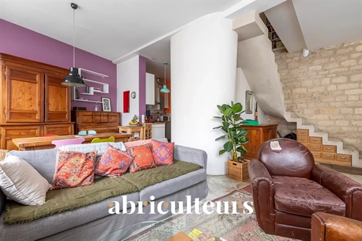 Appartement en duplex type loft - 3 pièces - 91m² - Paris 20