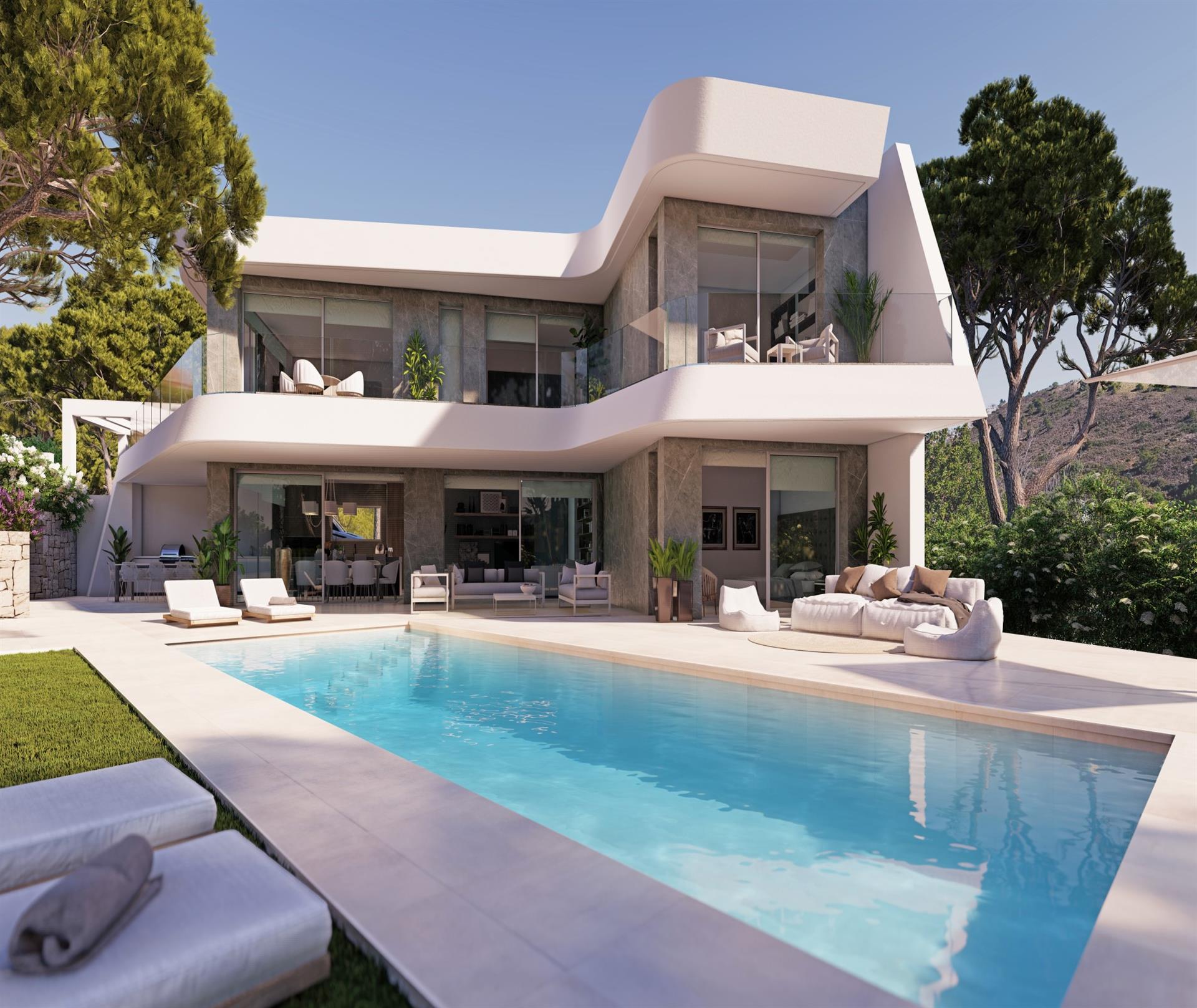 Moderne Luxusvilla - El Portet - Moraira - Panoramablick - Immobilienmakler - Costa Blanca - Spanien