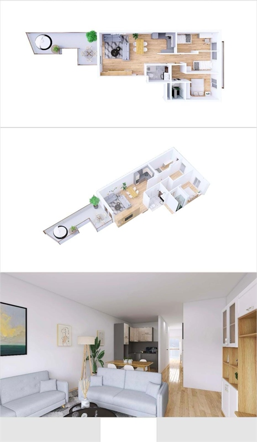 3-Zimmer-Wohnung - 70.00 m2