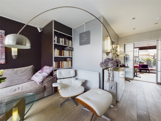 Neuilly, crossing apartment on the top floor with terraces