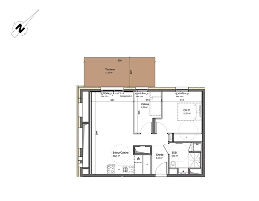 Montriond - neue 2-Zimmer-Wohnung mit Bergblick mit Terrasse und Parkplatz