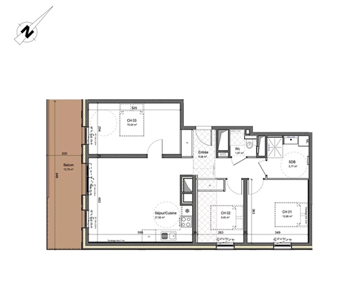 Montriond- appartement neuf vue montagne 3 chambres avec terrasse et parking