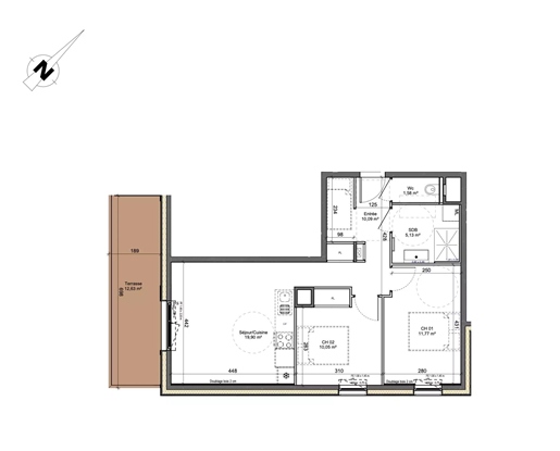 Montriond - brandneue 2-Zimmer-Wohnung mit Bergblick und Terrasse und Parkplatz