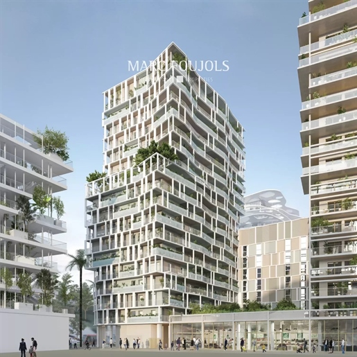 Nice - Programme neuf étage élevé 2 chambres, terrasse 27,6m² et parking