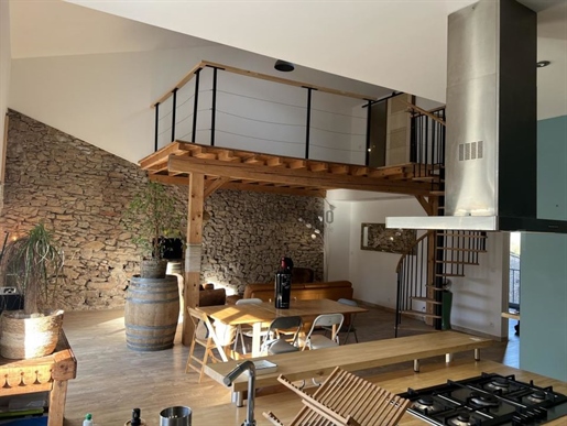Former renovated wine cellar with loft, apartment