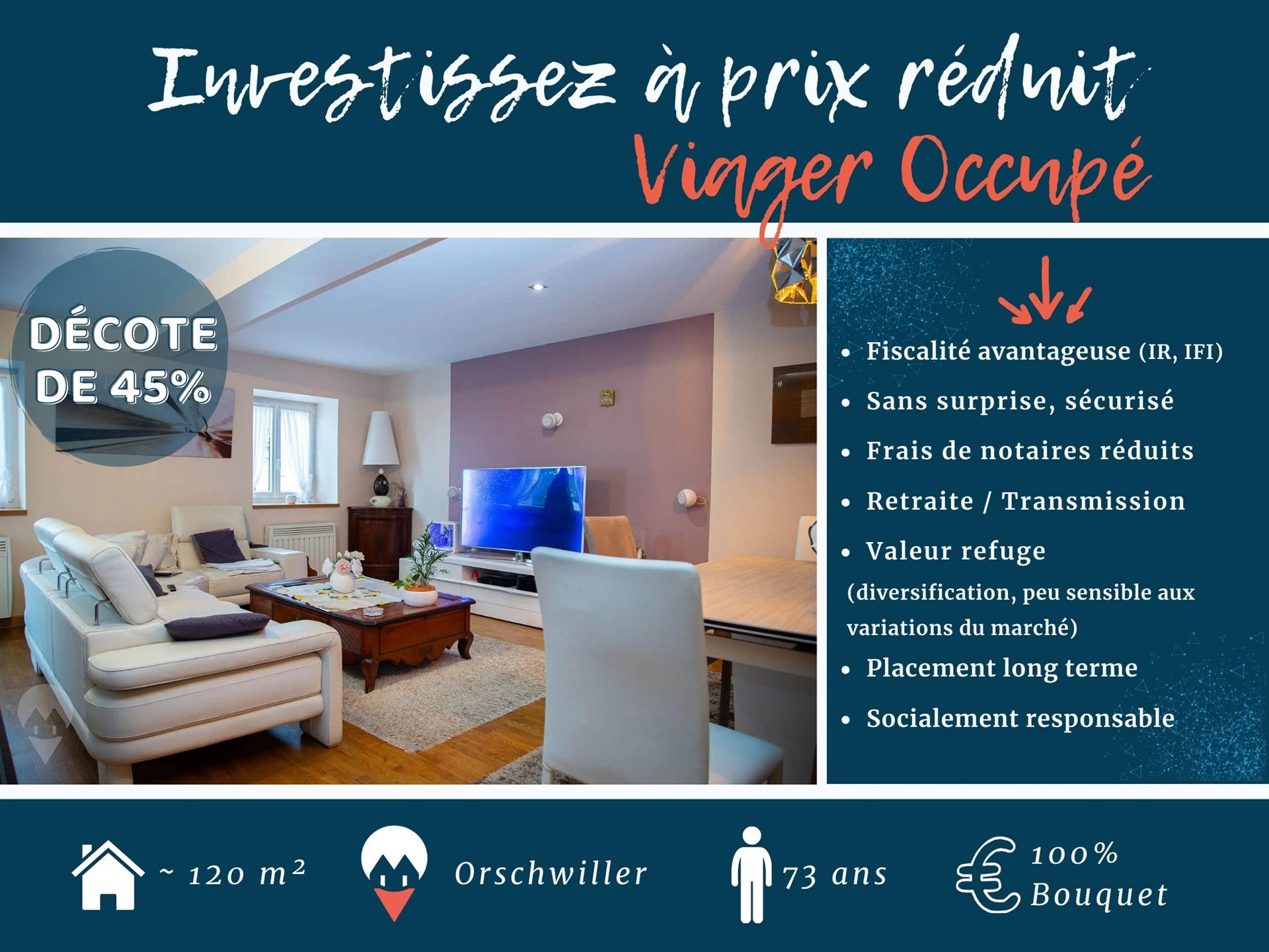 Investment opportunity just outside Sélestat with this occupied life annuity house in Orschwiller