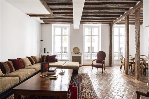 Charming duplex apartment with terrace in the heart of the Marais