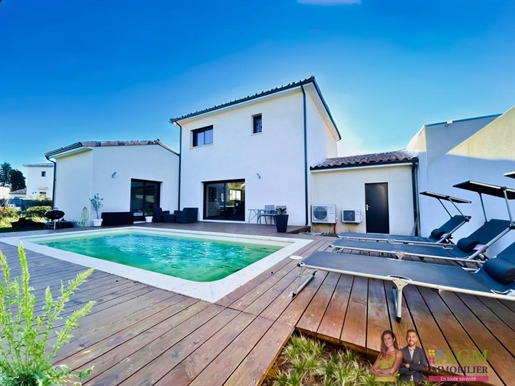 Villetelle, beautiful 5-room house, 120m2 from 2021, swimming pool, garage