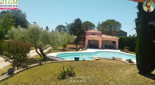 Villa 4 pièces avec superbe extérieur (piscine-jacuzzi-pool house) + dépendance de 54m² sur un terra