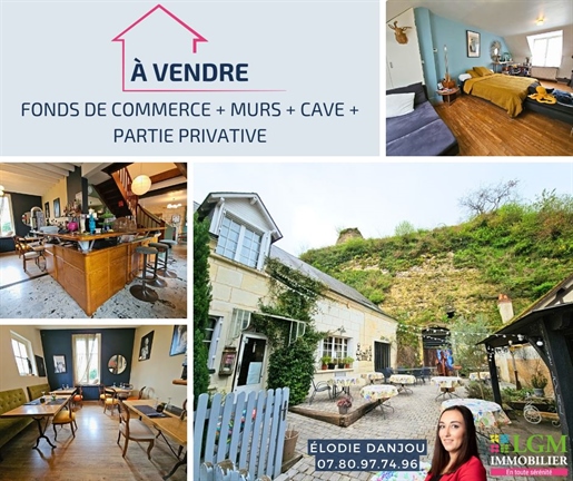 Ensemble fonds + murs restaurant et partie privative à Lavardin - Proche Vendôme et Château-Renault