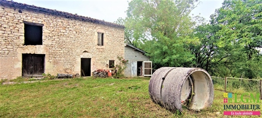 Cahuzac sur Vère (81), casa más dependencias de piedra