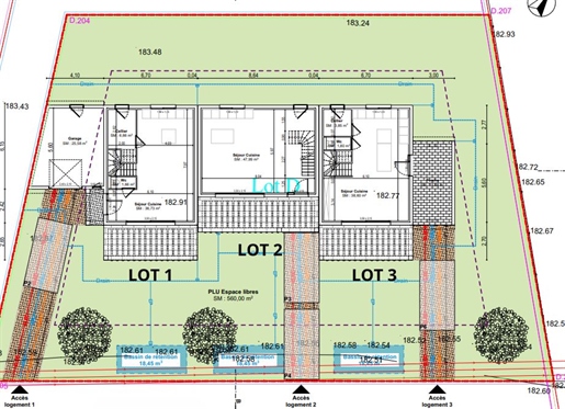 New house to build of 90.80 m2 on building plot of 227 m2