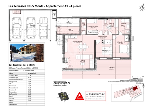 In Morzine, mooi appartement van 93 m2