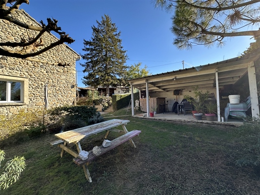 In Saint-Fortunat-Sur-Eyrieux (07), stenen huis 5 kamers 100 m2