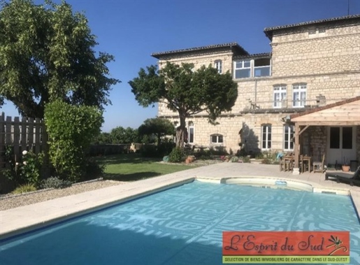 Large bourgeois house, swimming pool and beautiful view