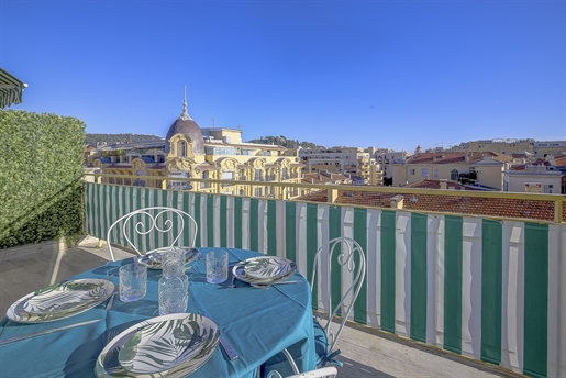 Nice - Carré d'or - 2 rooms with large panoramic view terrace