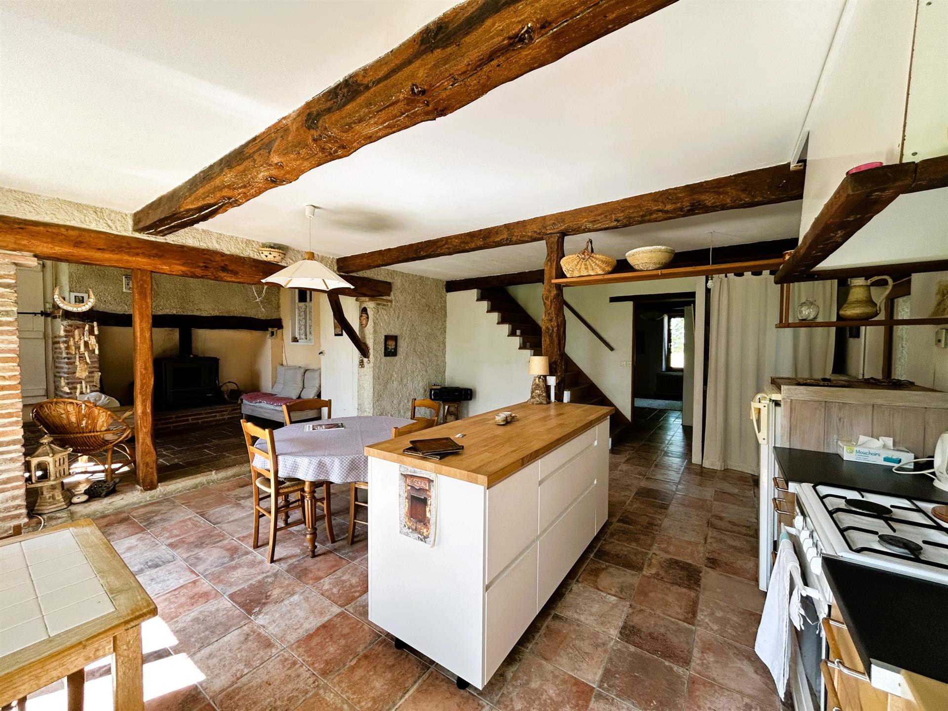 Altes Bauernhaus - 2 Wohnungen - Werkstatt - 3909m2 Grundstück - Blick auf die Pyrenäen - in der Nä
