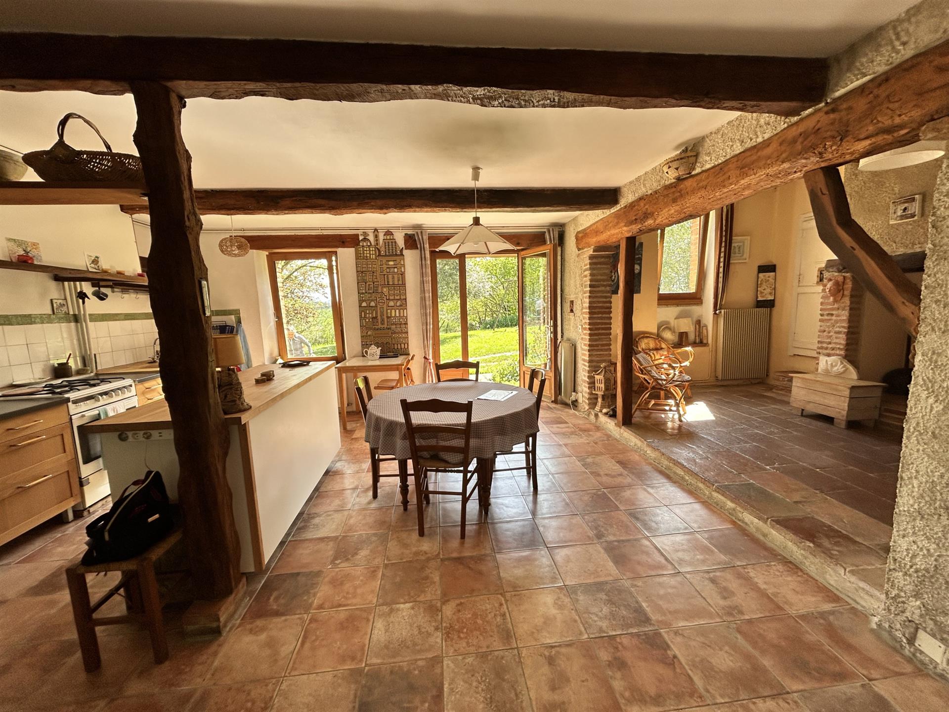 Altes Bauernhaus - 2 Wohnungen - Werkstatt - 3909m2 Grundstück - Blick auf die Pyrenäen - in der Nä