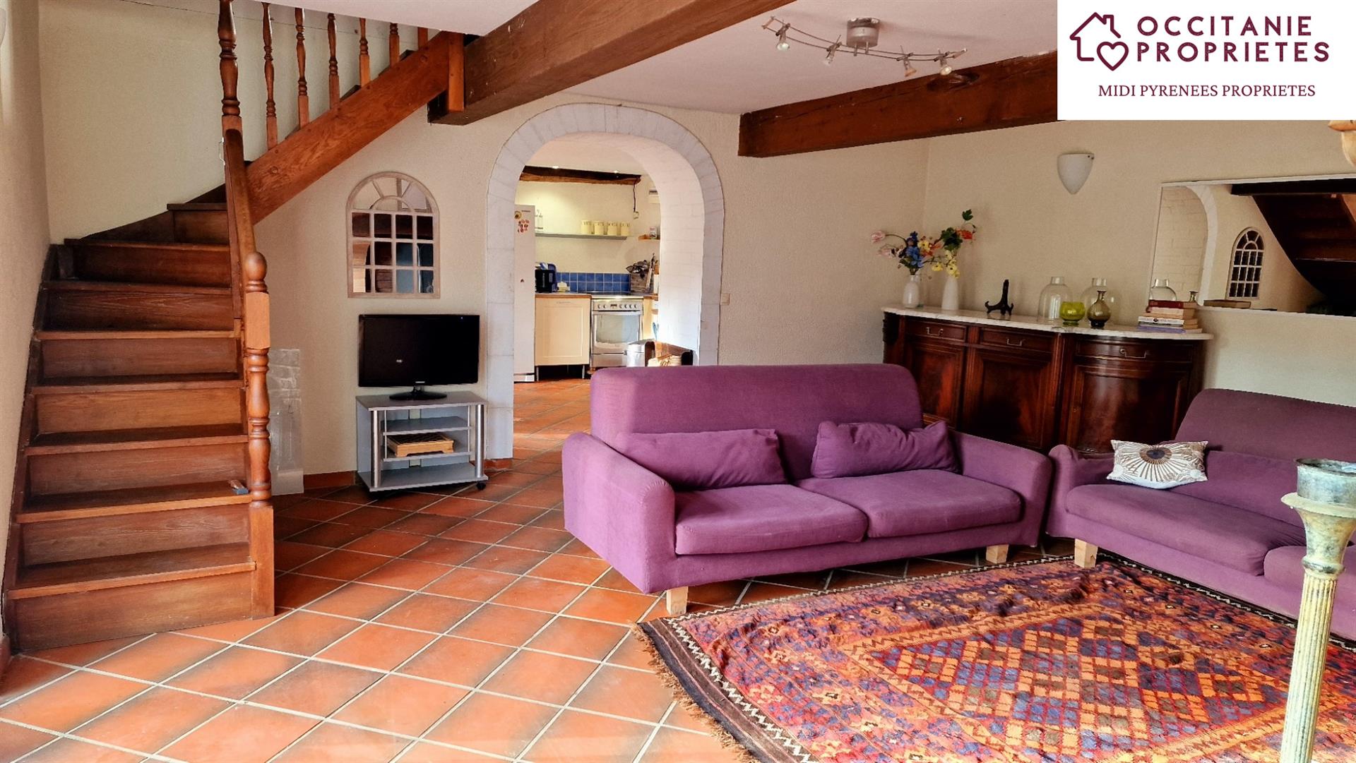 Renovated old house with land and swimming pool.