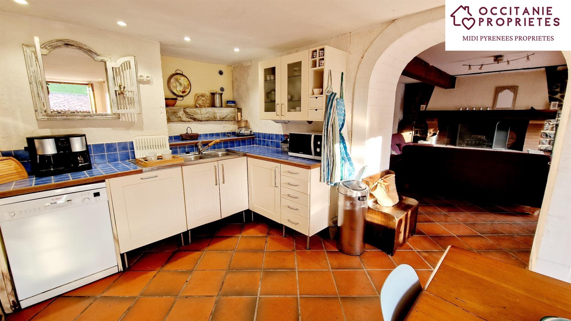 Renovated old house with land and swimming pool.