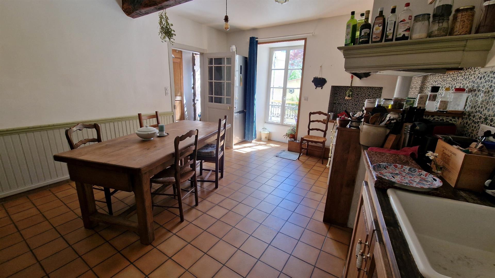 Authentic old village house renovated with outbuildings and garden