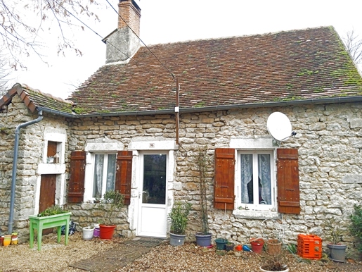 Small thatched cottage of 2 rooms located in the village of Chatillon en Bazois